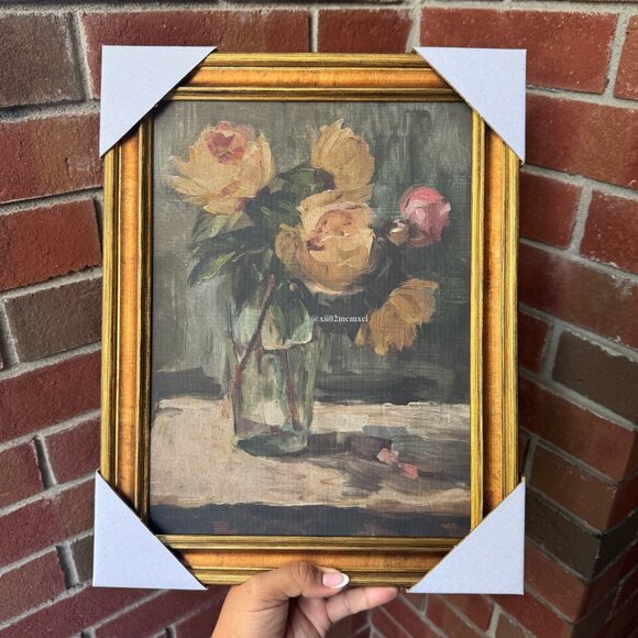 TARGET STUDIO MCGEE MOODY FLORAL STILL LIFE WALL ART - Picture 1 of 4